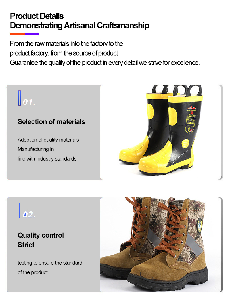 Black firefighting boots anti-static Black firefighting boots anti-static