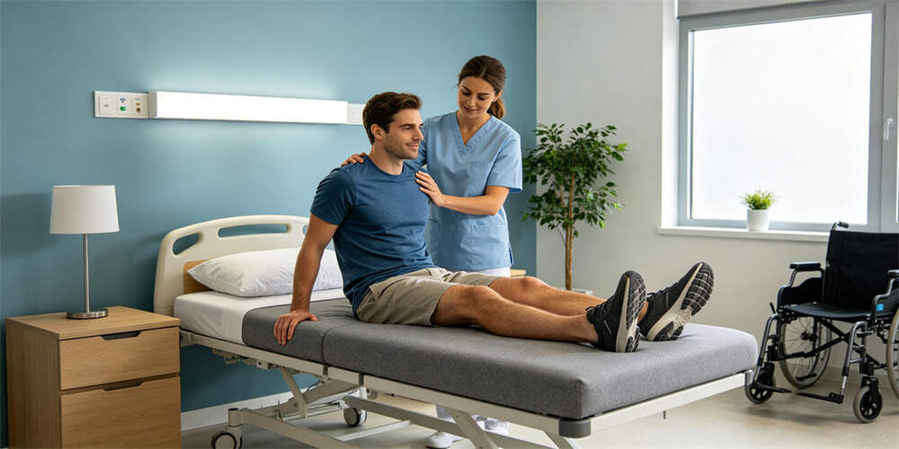 hospital waterproof mattress application rehabilitation ward nurse patient YRF textile China manufac hospital waterproof mattress application rehabilitation ward nurse patient YRF textile China manufac