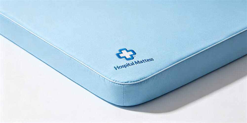 hospital waterproof mattress detail piping stitching light blue mattress YRF textile China manufactu hospital waterproof mattress detail piping stitching light blue mattress YRF textile China manufactu