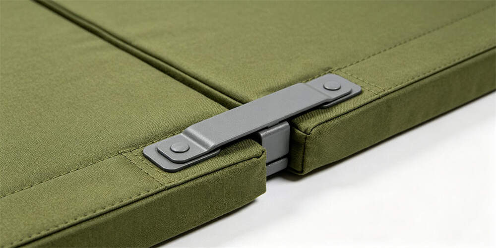 military foldable mattress detail hinge gray metal YRF textile China manufacturer wholesale bulk supplies military foldable mattress detail hinge gray metal YRF textile China manufacturer wholesale bulk supplies