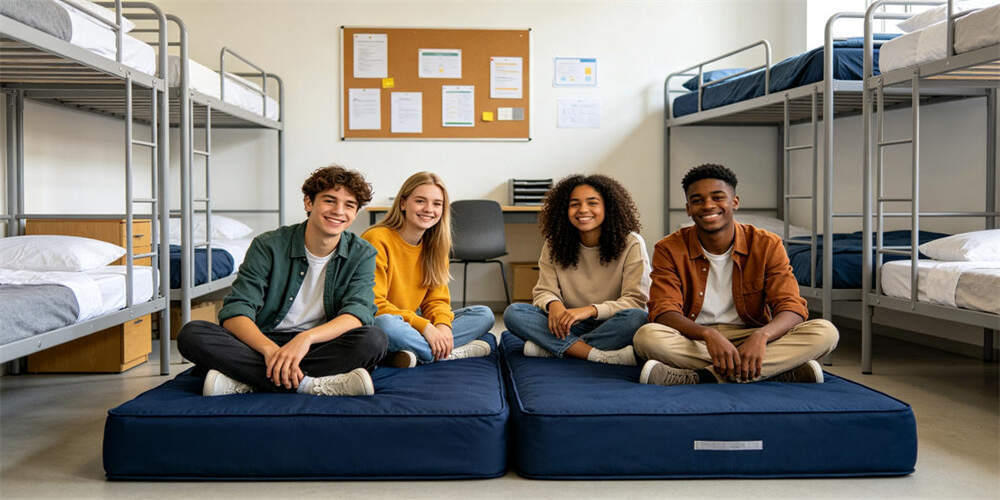 school dormitory thin mattress feature student satisfaction foreign student smile YRF textile China school dormitory thin mattress feature student satisfaction foreign student smile YRF textile China