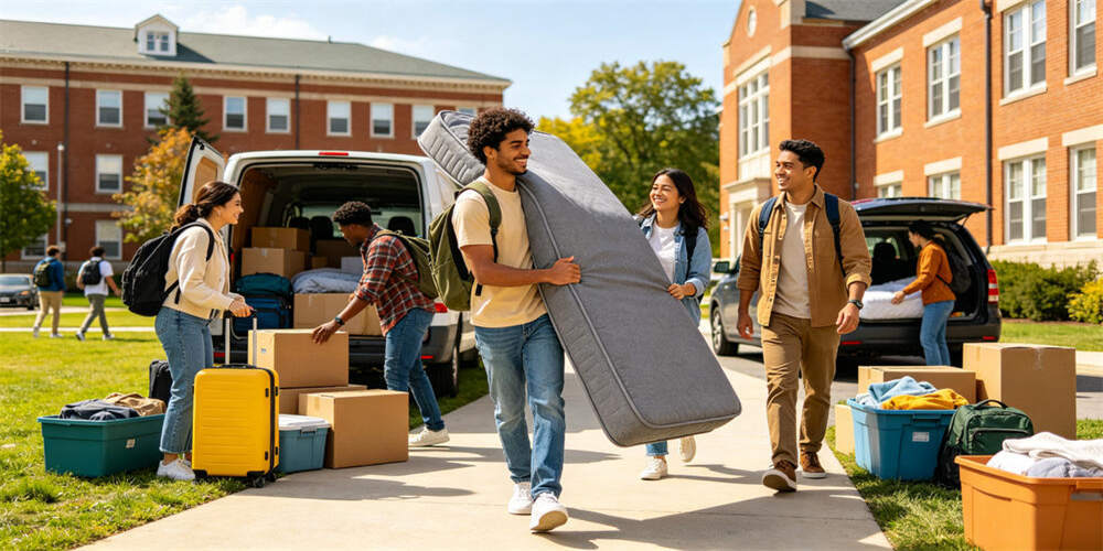 school dormitory thin mattress application new student move in carrying gray mattress YRF textile China school dormitory thin mattress application new student move in carrying gray mattress YRF textile China