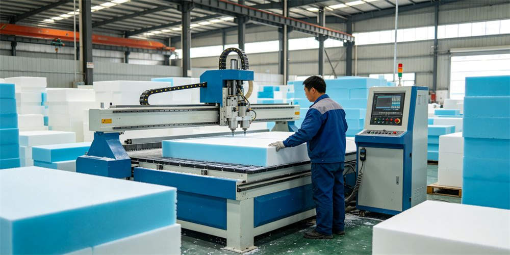high density foam mattress factory foam cutting chinese worker YRF textile China manufacturer wholesale high density foam mattress factory foam cutting chinese worker YRF textile China manufacturer wholesale