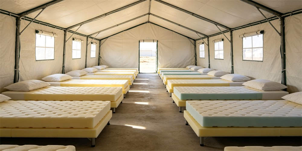 high density foam mattress application temporary shelter YRF textile China manufacturer wholesale bulk high density foam mattress application temporary shelter YRF textile China manufacturer wholesale bulk