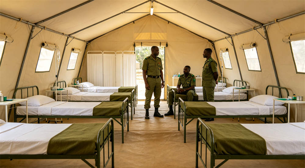 Military police bedding detail view for institutional procurement Military police bedding detail view for institutional procurement
