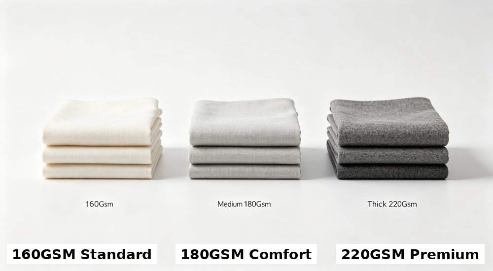 Nursing Home Bedding - Gsm Thickness Comparison White Whitebg, fabric weight samples for selection Nursing Home Bedding - Gsm Thickness Comparison White Whitebg, fabric weight samples for selection