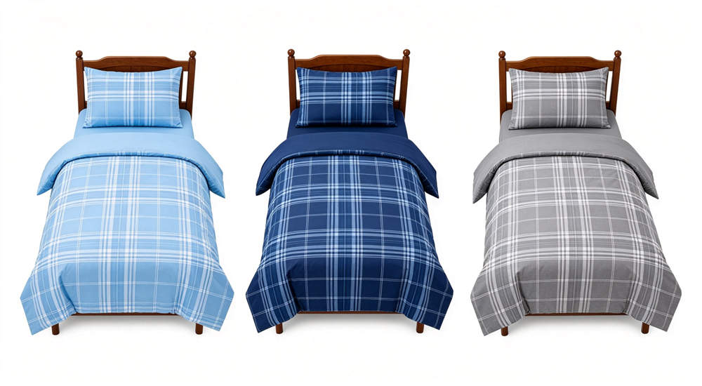 Available color options for custom school dormitory bedding orders, coordinated campus colour schemes Available color options for custom school dormitory bedding orders, coordinated campus colour schemes