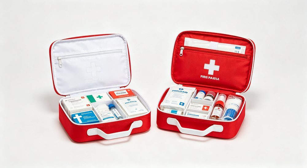 General first aid kit with cold packs, instant cold compress supplies, emergency kit for sports injuries and swelling treatment in athletic settings General first aid kit with cold packs, instant cold compress supplies, emergency kit for sports injuries and swelling treatment in athletic settings