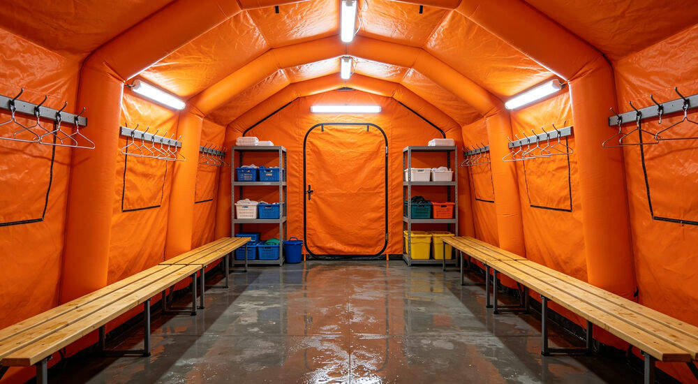 Decontamination shower inflatable tent scenario lightweight inflatable decontamination shower tent for mobile disaster response Decontamination shower inflatable tent scenario lightweight inflatable decontamination shower tent for mobile disaster response