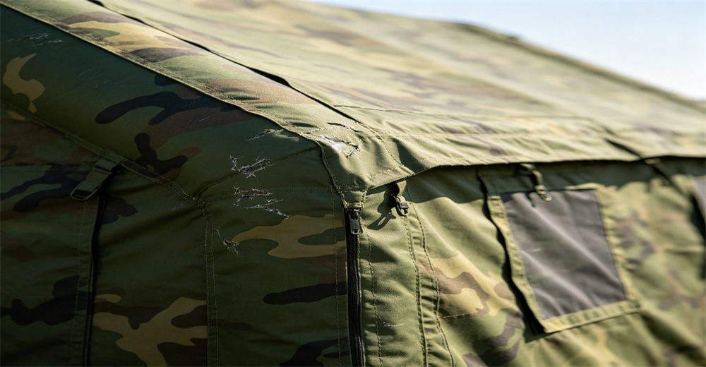 Final product inspection before factory shipment showing complete inflation test, structural verification, accessory completeness check, packaging inspection and documentation review, ensuring every military inflatable tent meets strict quality standards before delivery Final product inspection before factory shipment showing complete inflation test, structural verification, accessory completeness check, packaging inspection and documentation review, ensuring every military inflatable tent meets strict quality standards before delivery
