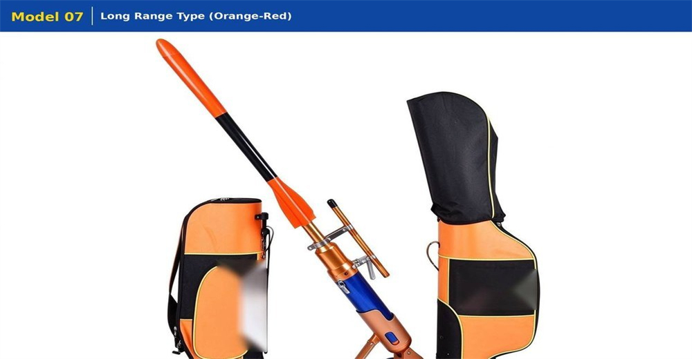 Long-range pneumatic line thrower in high-visibility orange and red on white background, tripod mounted rescue rope launcher with projectile heads complete kit product photo Long-range pneumatic line thrower in high-visibility orange and red on white background, tripod mounted rescue rope launcher with projectile heads complete kit product photo