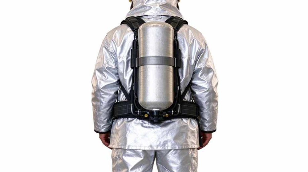 Front view of heavy duty protective eu standard heavy duty heat suit, Aluminized fabric sample comparison with wholesale buyer inspecting heat suit material samples, demonstrating professional product use in industrial safety environment, designed for wholesale bulk supply and industrial safety Front view of heavy duty protective eu standard heavy duty heat suit, Aluminized fabric sample comparison with wholesale buyer inspecting heat suit material samples, demonstrating professional product use in industrial safety environment, designed for wholesale bulk supply and industrial safety