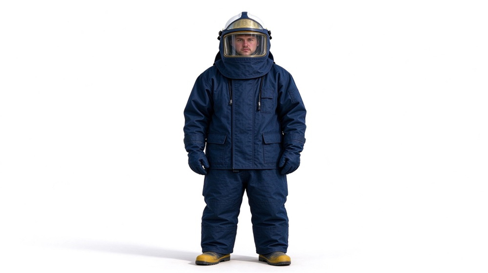 Front view of heavy duty protective steam protective suit, Dark blue steam protective suit front view full body with anti fog, demonstrating professional product use in industrial safety environment, designed for wholesale bulk supply and industrial safety procurement. Front view of heavy duty protective steam protective suit, Dark blue steam protective suit front view full body with anti fog, demonstrating professional product use in industrial safety environment, designed for wholesale bulk supply and industrial safety procurement.