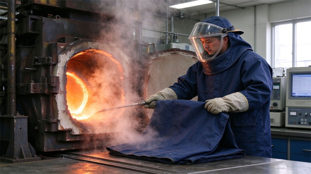 45 degree angle of heavy duty protective steam protective suit, High temperature steam testing laboratory with dark blue steam suit fabric, four, demonstrating professional info use in industrial safety environment, designed for wholesale bulk supply and industrial safety procurement. 45 degree angle of heavy duty protective steam protective suit, High temperature steam testing laboratory with dark blue steam suit fabric, four, demonstrating professional info use in industrial safety environment, designed for wholesale bulk supply and industrial safety procurement.