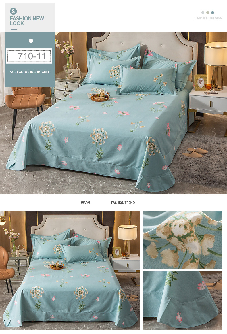 Comfortable For Blue Geometric Bed Sheet Set