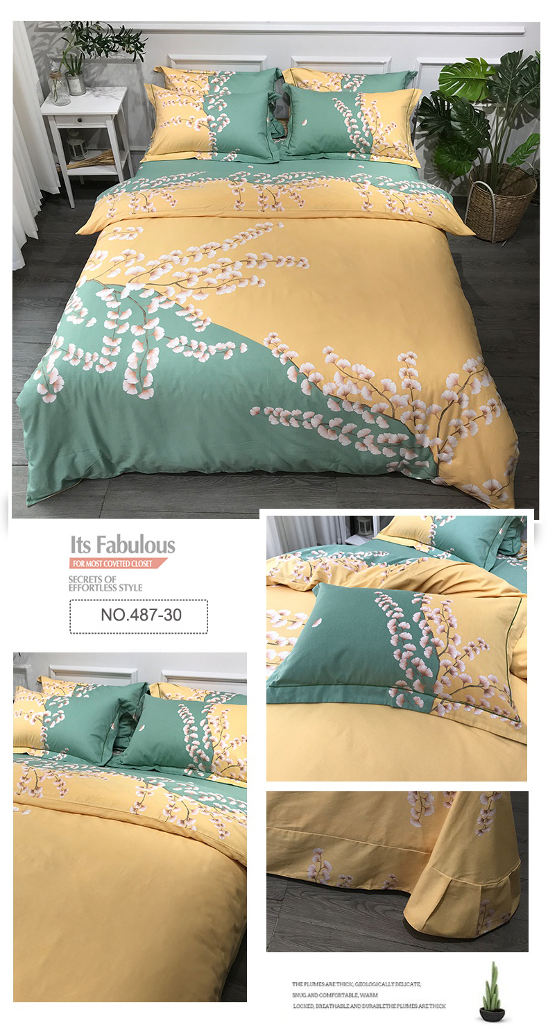 For Queen Home Sheets Bed 4PCS