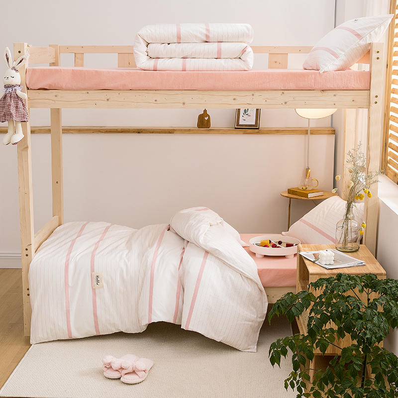 Solid Pink Bedding Set