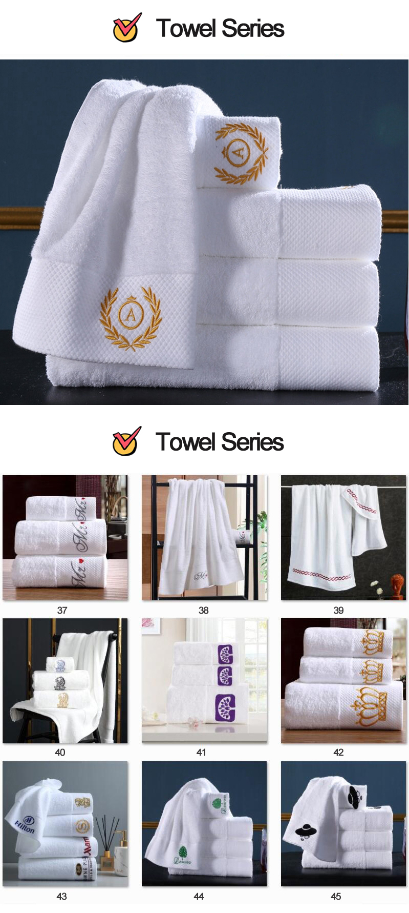 Customized Gift Printing Cotton Luxury Bathroom Towel