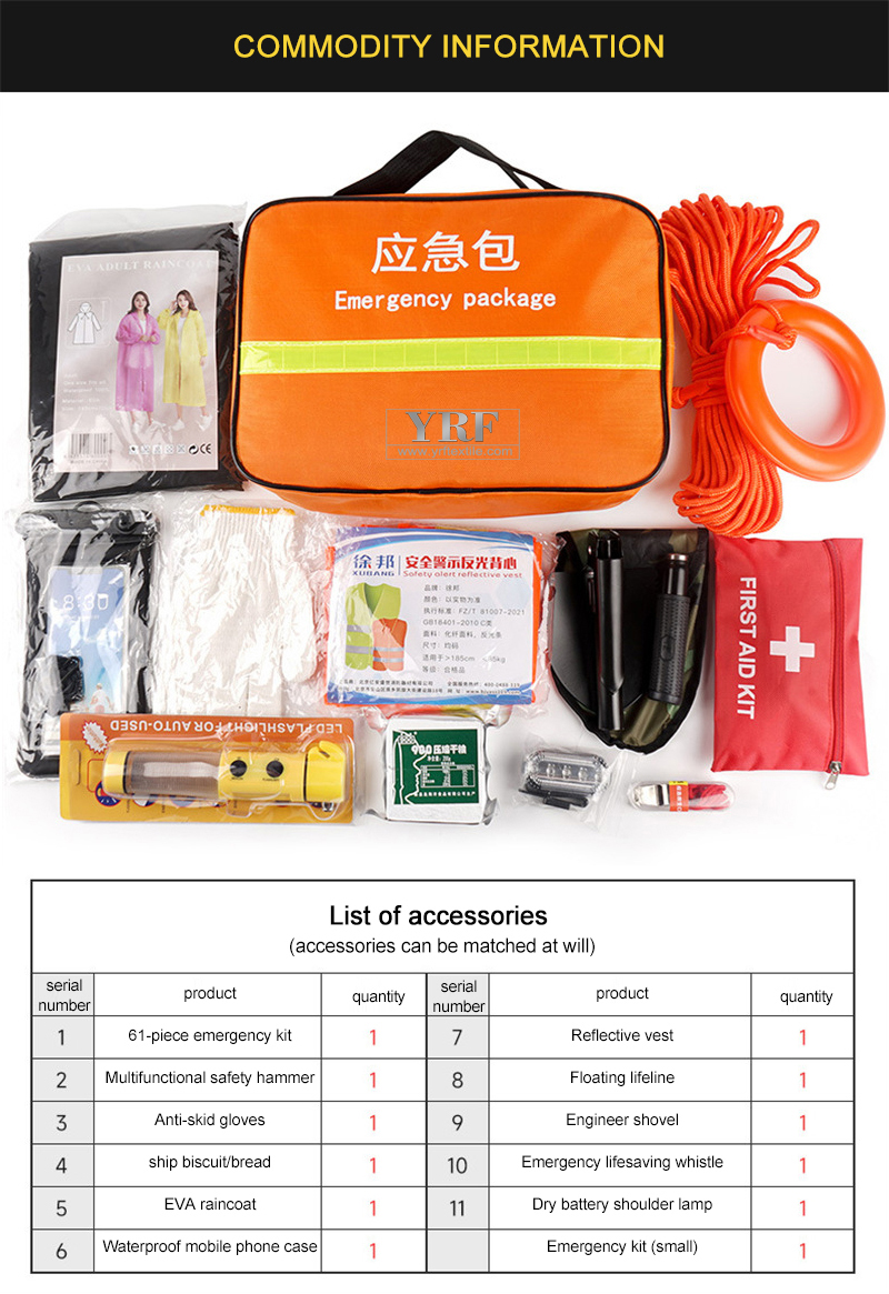 Outdoor Survival Emergency Bag