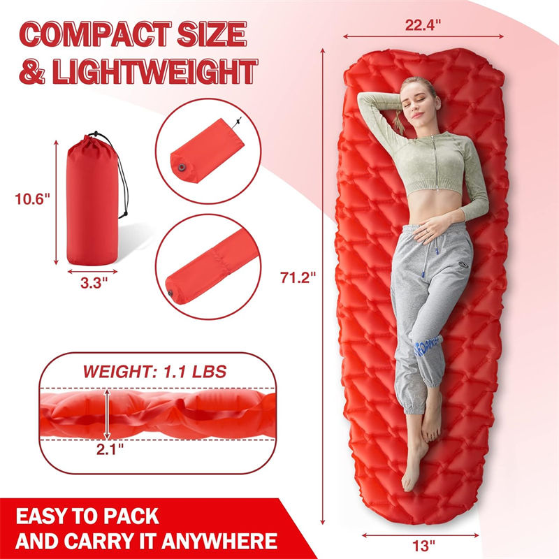 Ripstop Emergency Preparedness Inflatable Sleeping Pad 