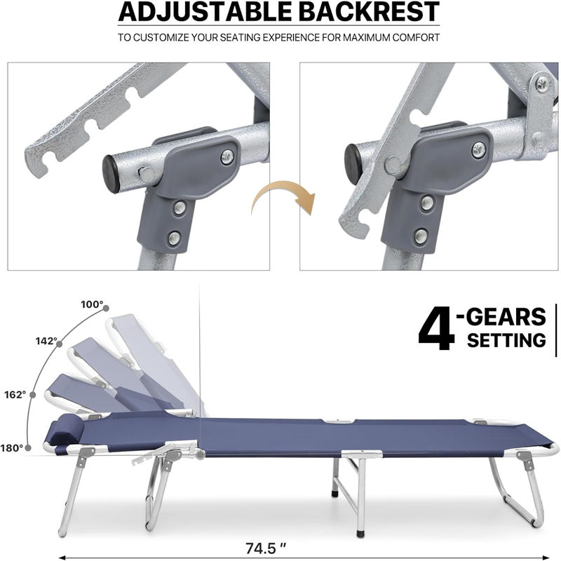 74x22.4x11.8 inches United Nations Donation Folding Bed