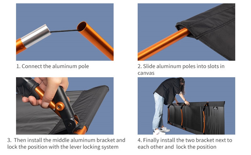 74.8x170x5.9 inches Provide Relief Folding Bed