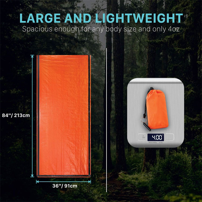 Outdoor Survival Sleeping bag PE material 91 x 213 CM