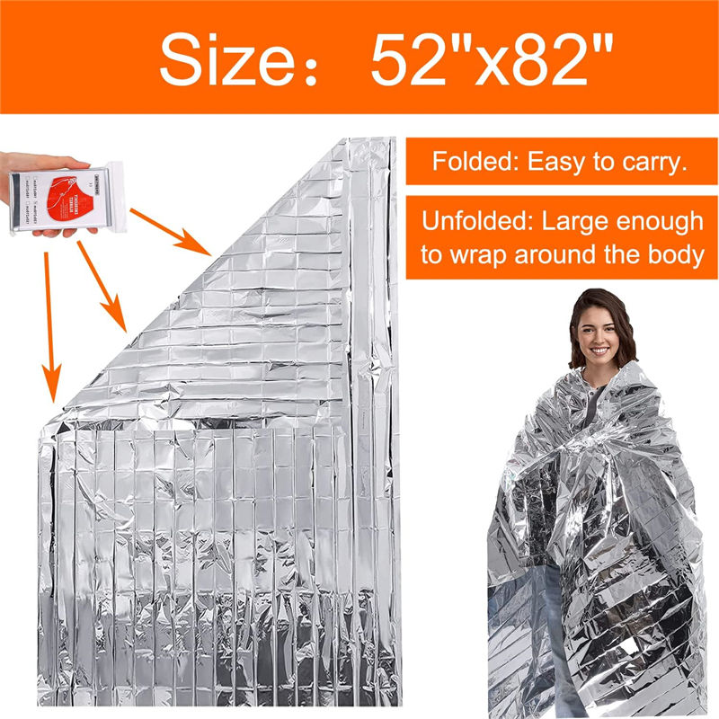 Fire Blanket with Polyethylene Mylar Disaster Relief