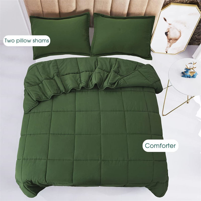 Emergency Survival Dark Green Bed Comforter Set