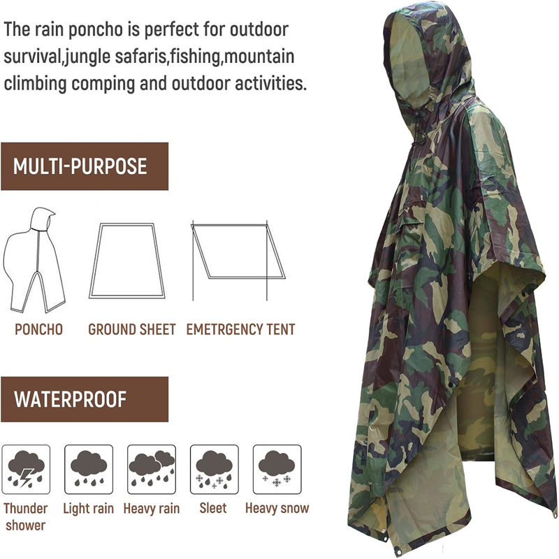 Outdoor Survival Moistureproof Raincoats