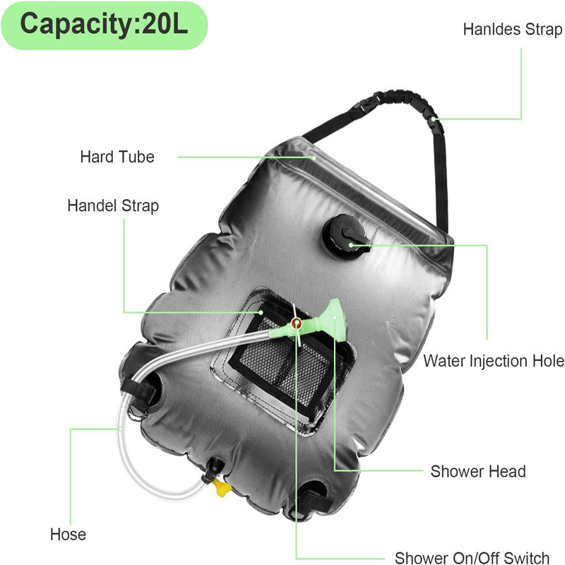 Emergency Survival 5 gallon Solar Shower bag