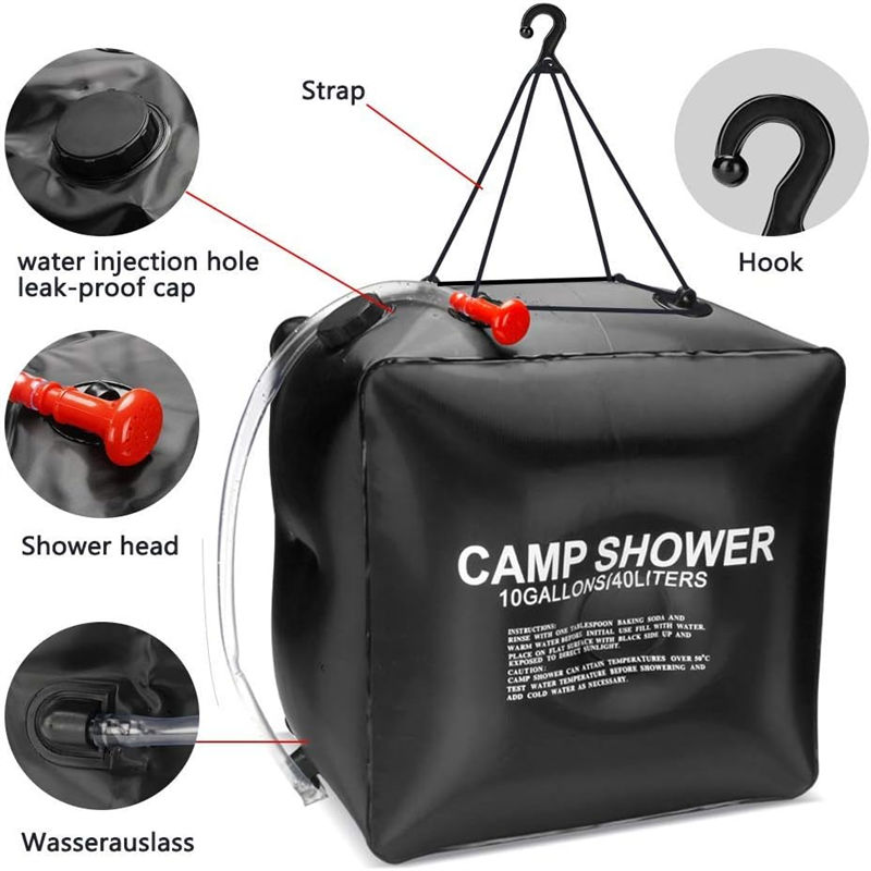 10 gallons Black Government stockpiles Shower bag