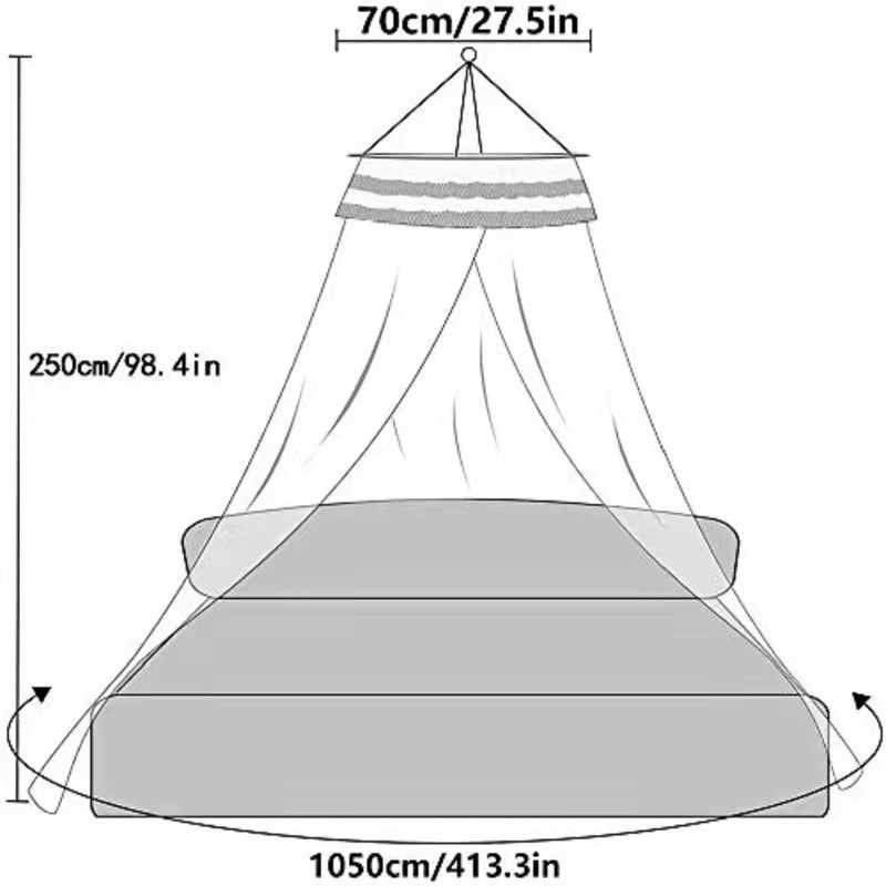 27.5*98.4*413.3 in United Nations Donate Mosquito Net