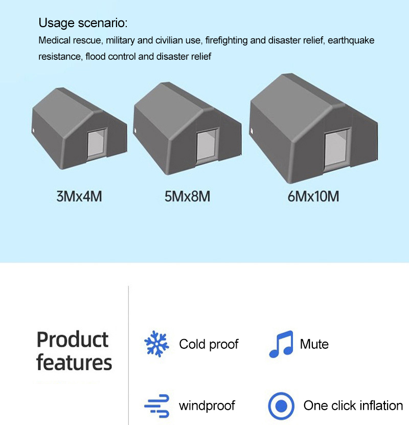 Versatile Military Emergency Inflatable Tent