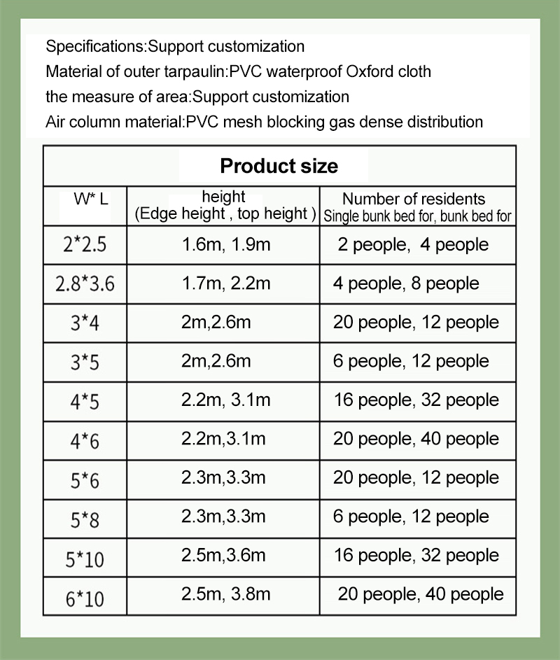 Practical Army Emergency Inflatable Tent