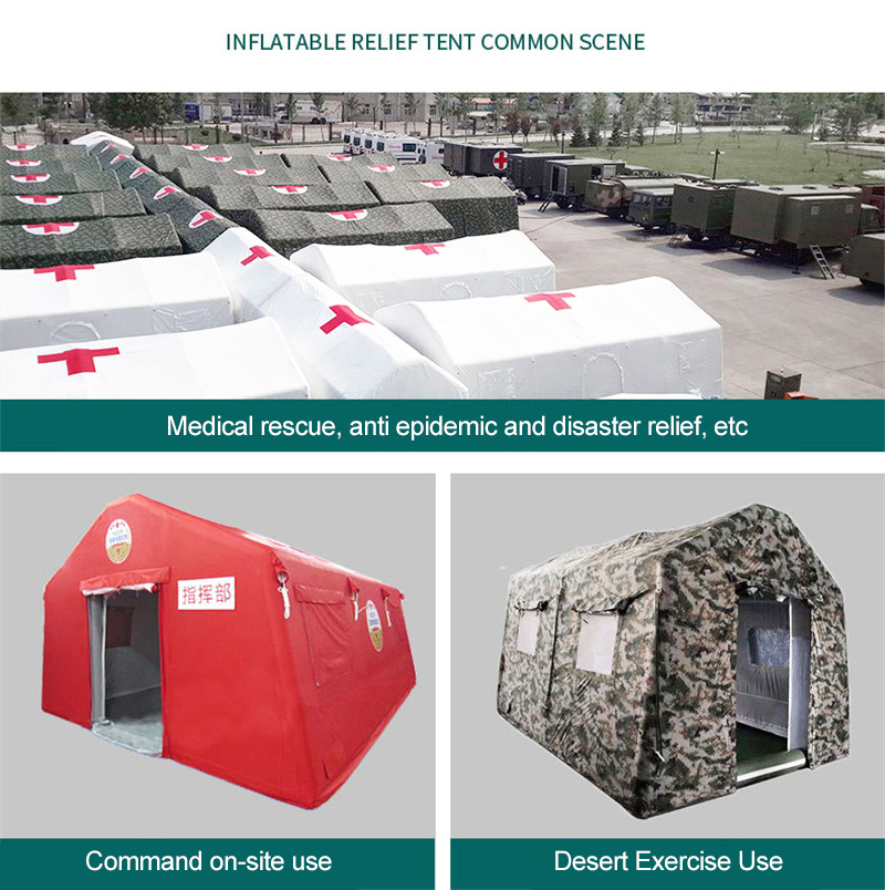 Distinct look military green Emergency Relief Rescue Inflatable Tent