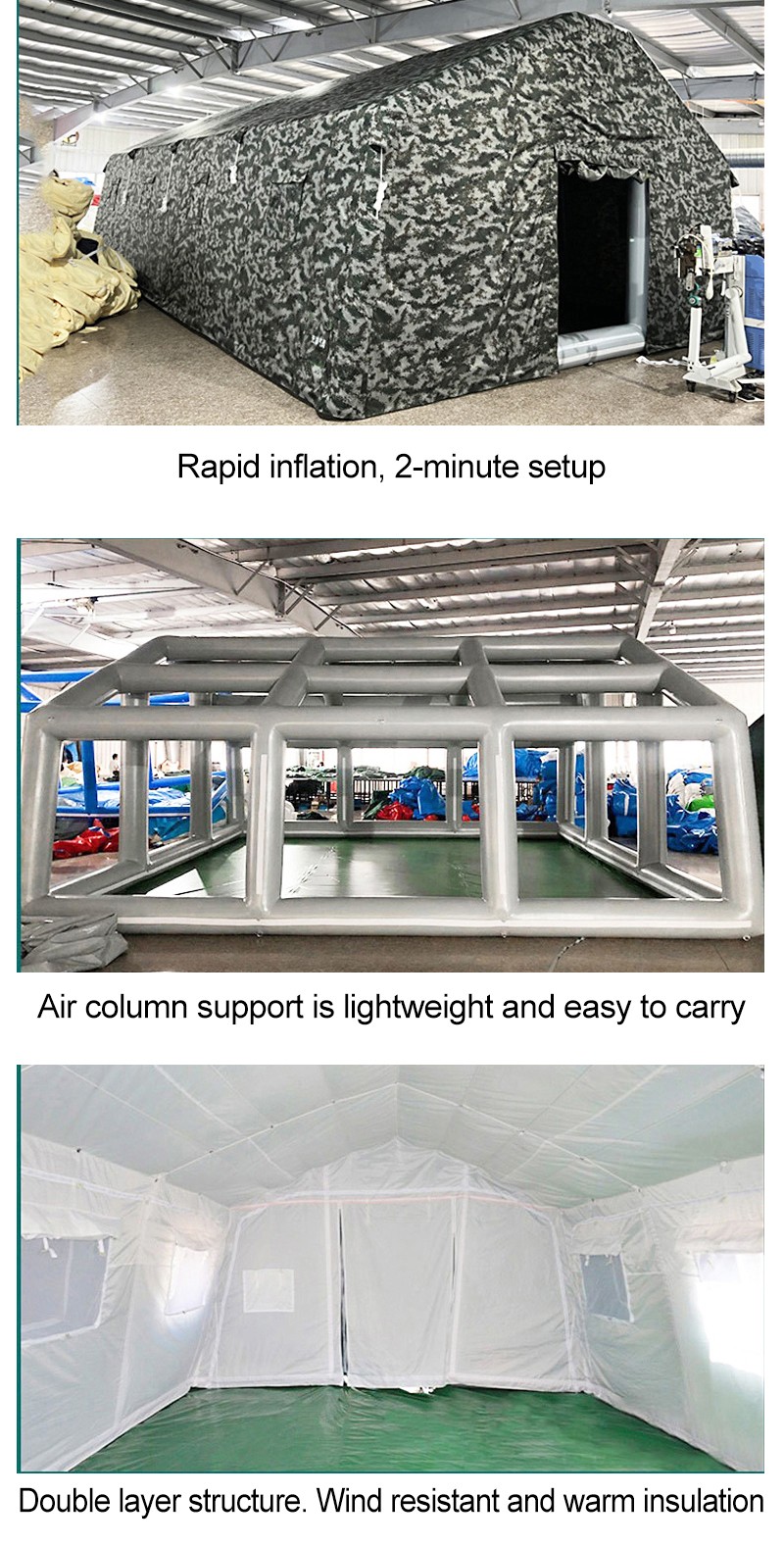 Practical Emergency Disaster Relief Supplies Inflatable Tent