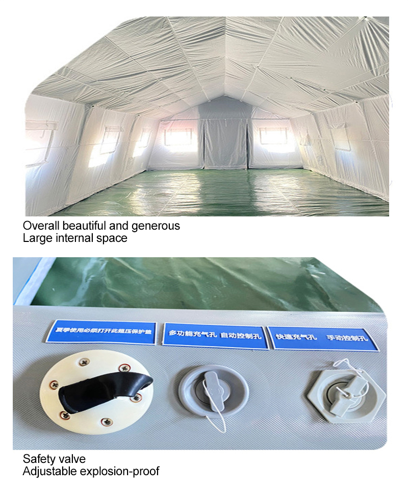 Separate-Entrances Emergency Disaster Relief Shower Inflatable Tent