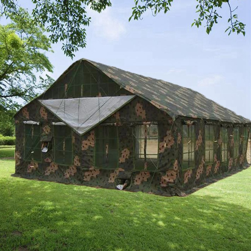 Camouflage medical aid tent