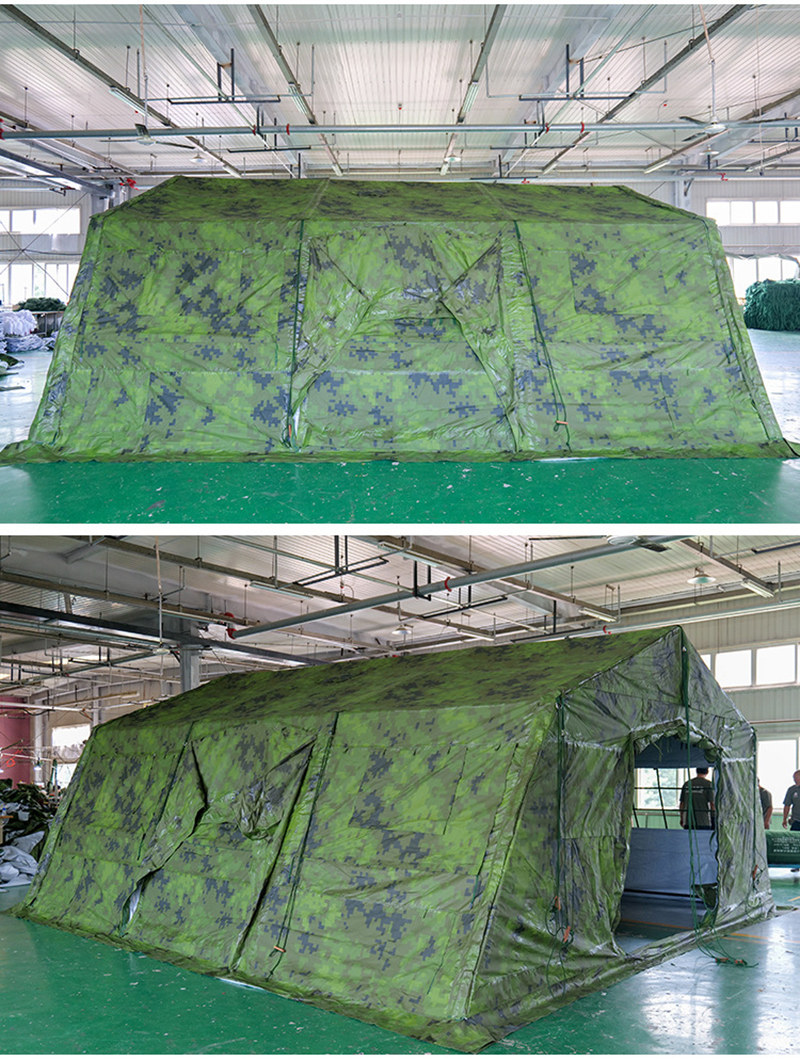 Steel frame green tent