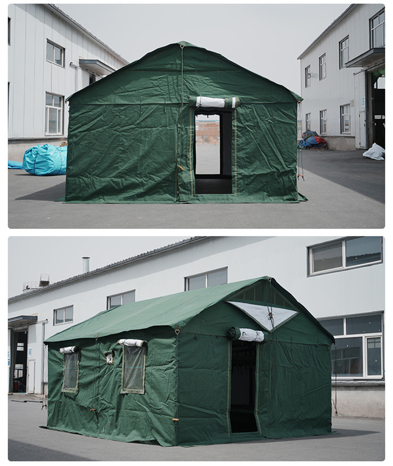 Emergency disaster relief Green fire tent