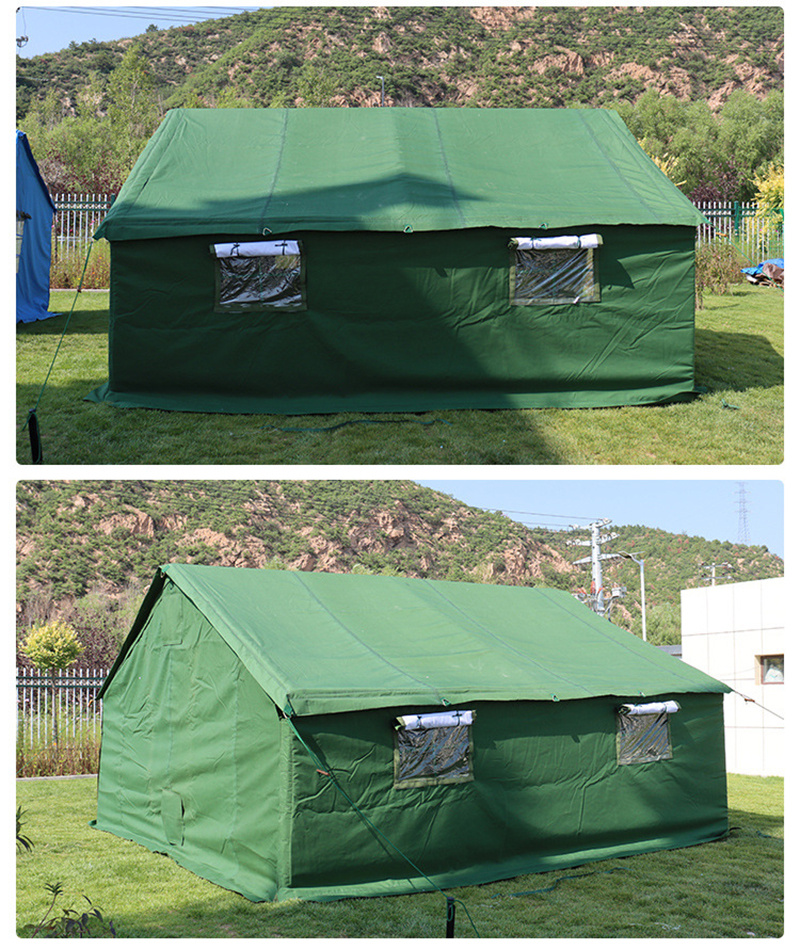 Steel frame Green fire tent