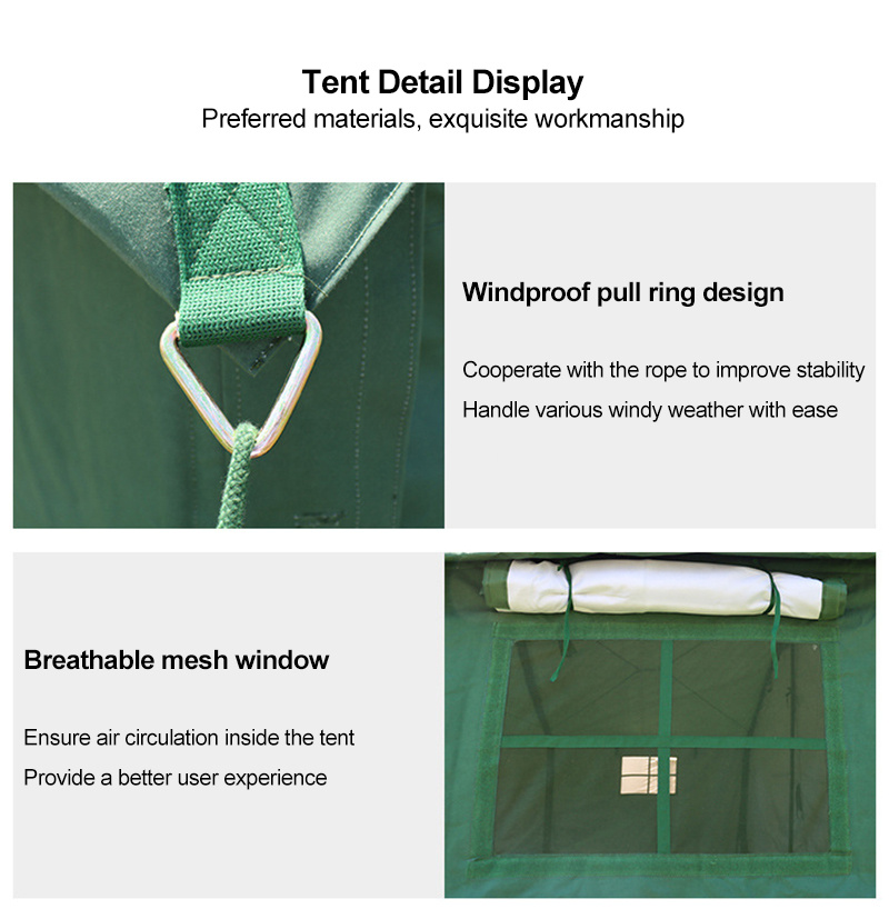 Emergency disaster relief Green fire tent