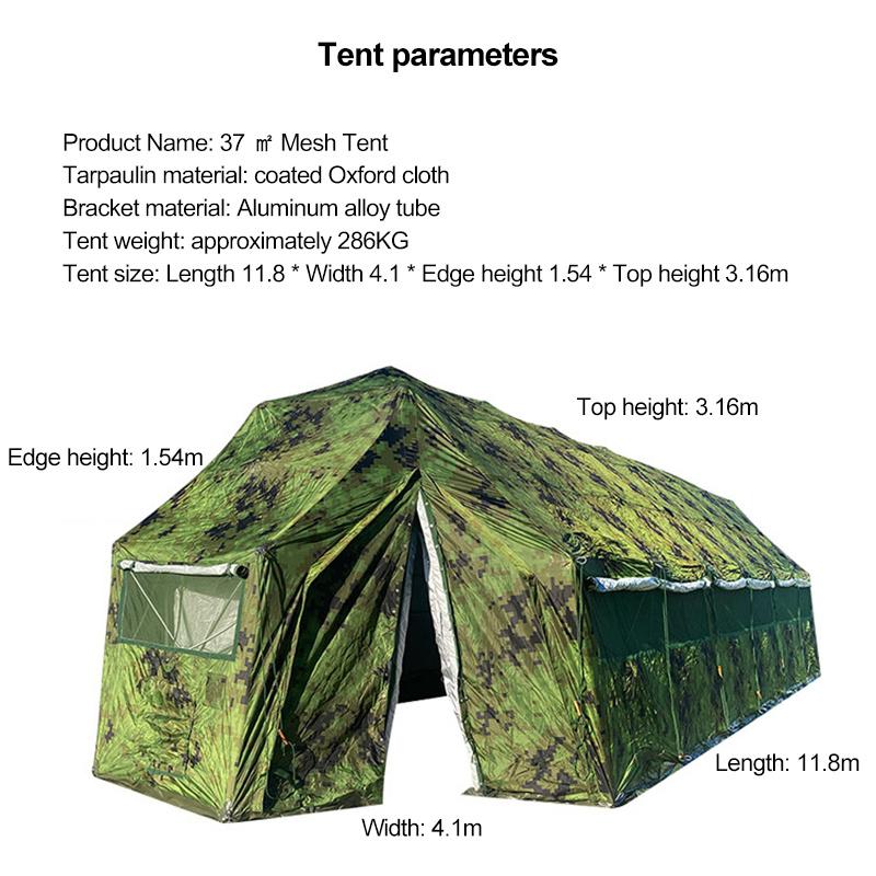 Wide-temperature-range Camo typhoon tent