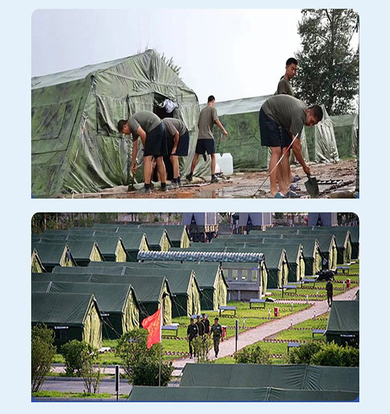 Military Camouflage quake tent for earthquake relief