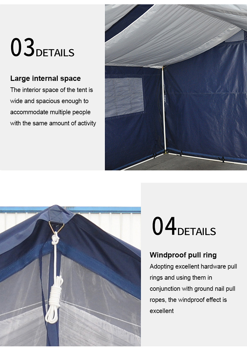 Emergency disaster relief blue tent