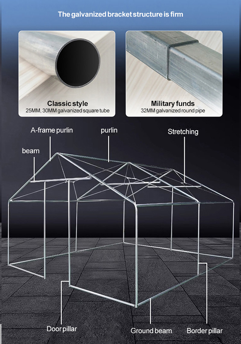 Green tent mildew-proof for military use