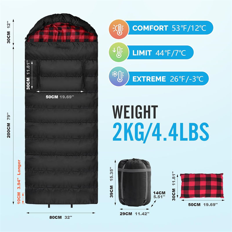 Comfortable 220cm Sleeping Bag Equipment