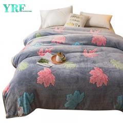 Ultra-soft Maple leaf Print Floral Blankets