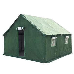 Dark green rescue tent equipment